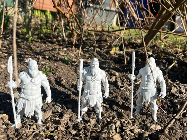 Guerrier préhistorique — figurine à peindre