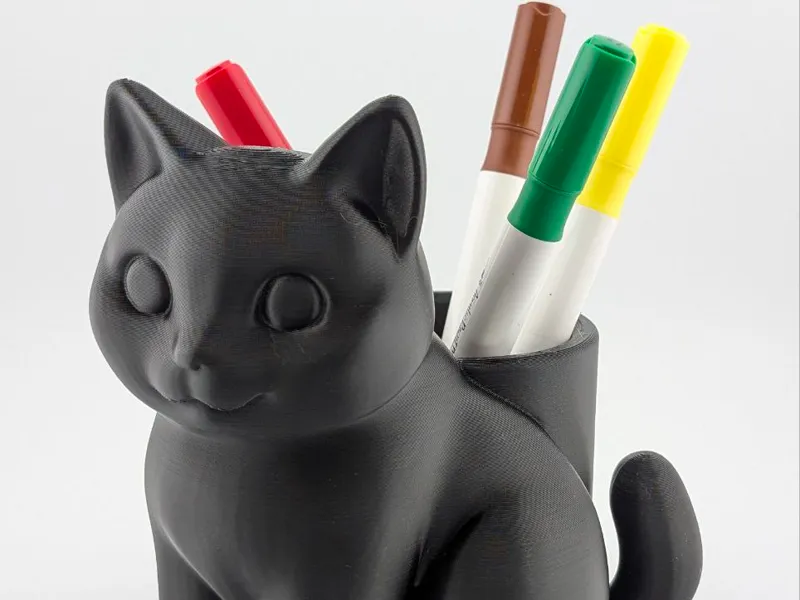 Cute Cat Pen Holder – 3D Printed Desk Organizer