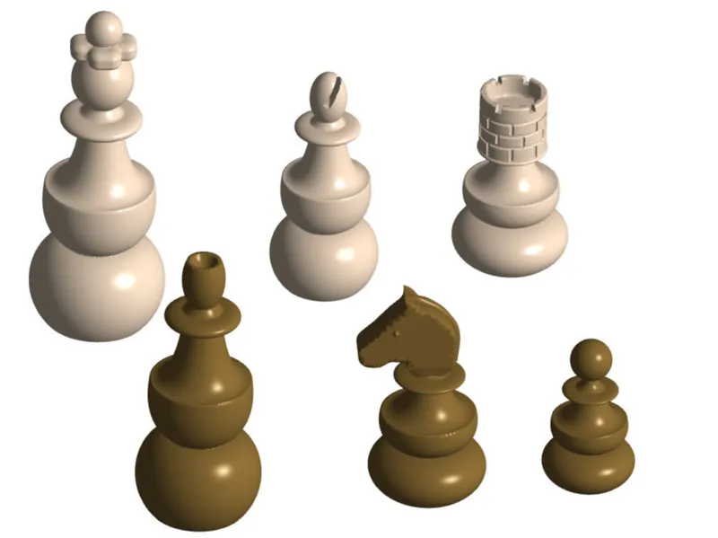 pièces d'echecs "ventrus"