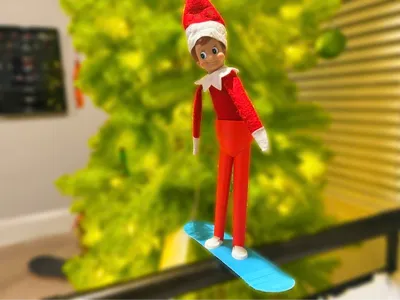elf on The Shelf Snowboard