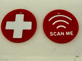 Medical Alert NFC keyring