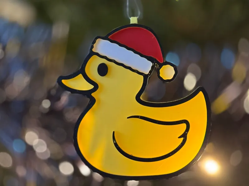 Rubber duck Christmas ornament