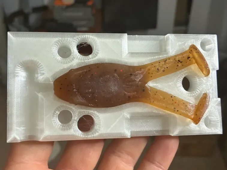 Custom 3D Printed Frog Lure Mold for SaltGator