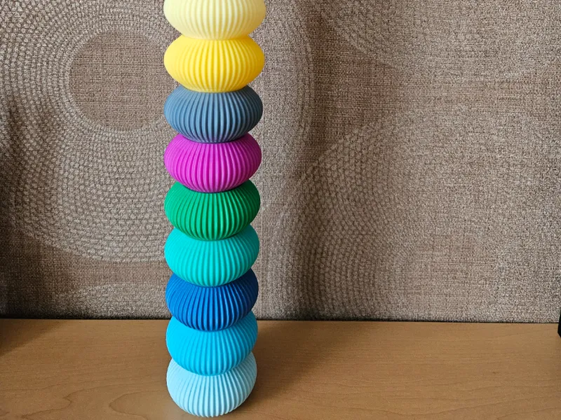 Stapelbaar potje met deksel en ribbelstructuur 