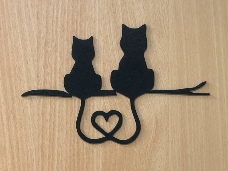 Katzenliebe 2D Wand Tattoo