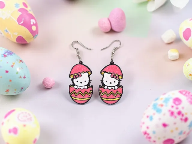 Hello Kitty easter surprise earrings