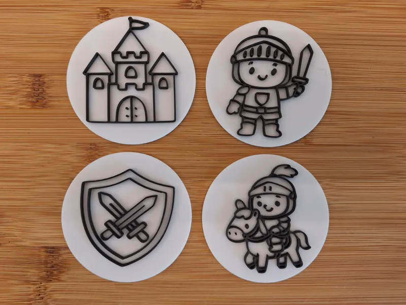 Sensory play : Knights stamp set