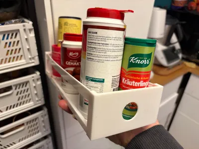 spice Rack 31cm deep, printable on 25cm print bed