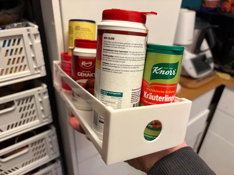 spice Rack 31cm deep, printable on 25cm print bed