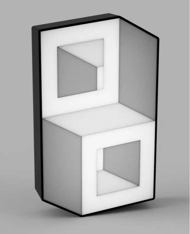 Optical Illusion - Stacked Cubes LED Lamp