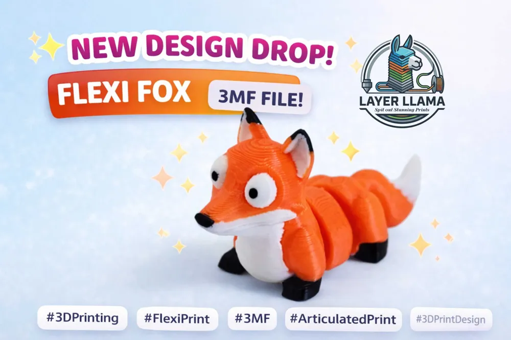 Layer Llama - Flexi Fox - Free 3D Print Model - MakerWorld