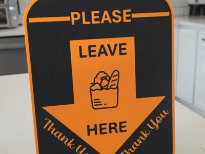 Grocery delivery drop off sign Walmart Smart drive