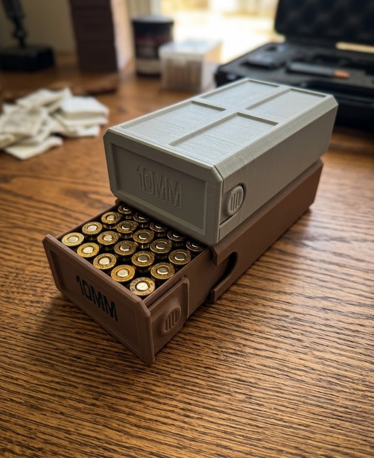 Miniatura 2 do modelo 3D Stackable Ammo Box -10mm Auto