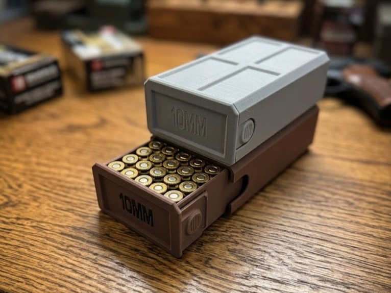 Miniatura 1 do modelo 3D Stackable Ammo Box -10mm Auto