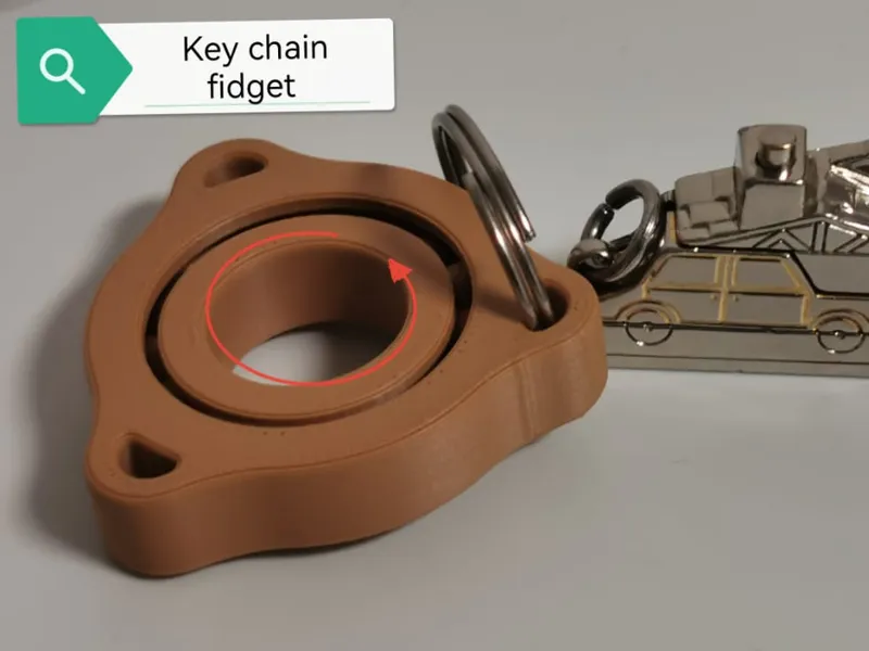 Fidget Spinner Key chain, Ball Bearing triangle