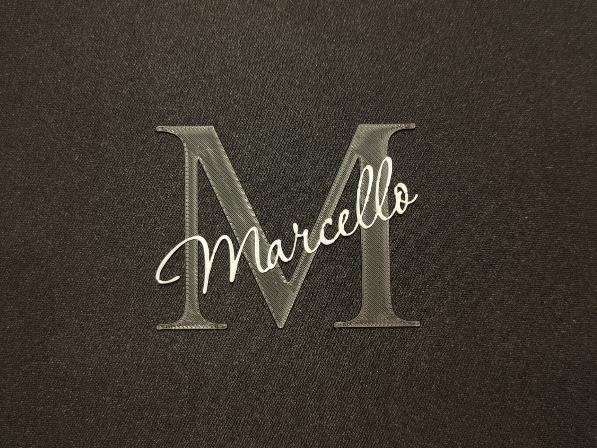 Door Name, Door Sign "Marcello" 2-Color, 6mm Thick