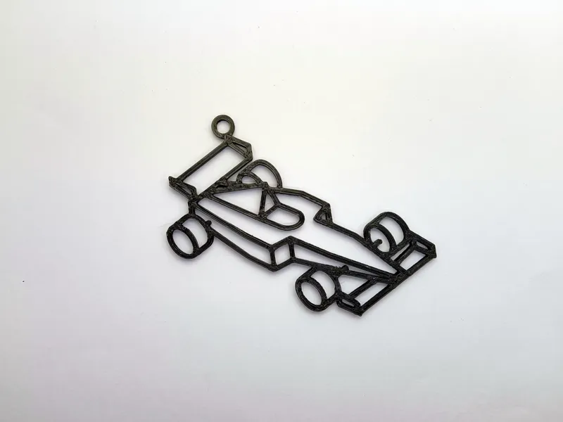 Race car - isometric keychain