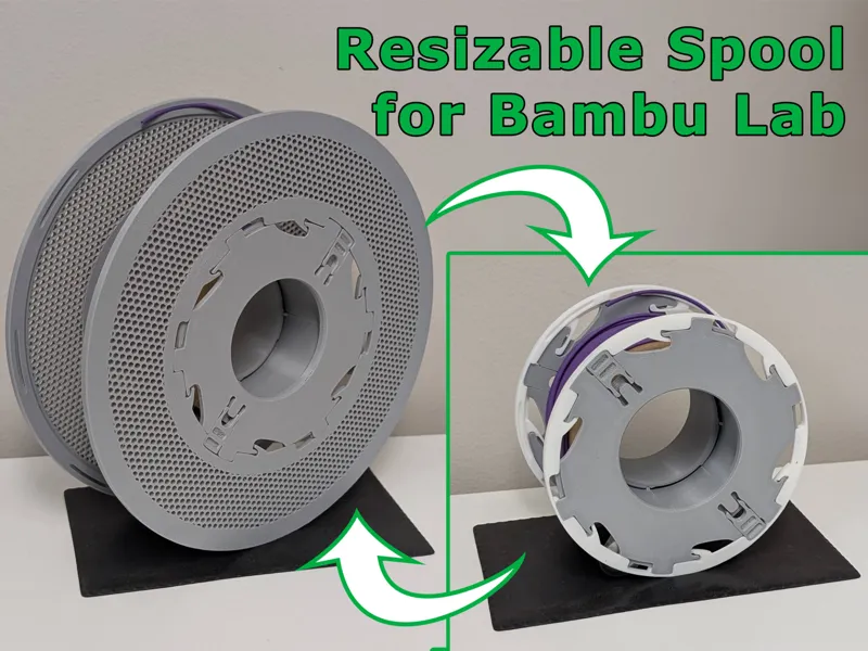 Modular Resizable Spool for Bambu Lab