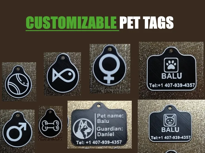 Customizable Pet Tags