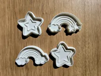 Emporte-pièce étoile arc-en-ciel pour pâte à modeler et biscuits — photo 2