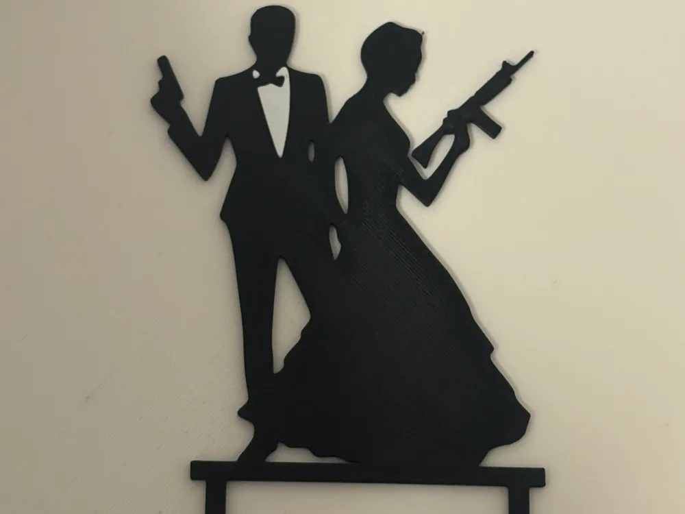 Wedding Cake Topper - Free 3D Print Model - MakerWorld