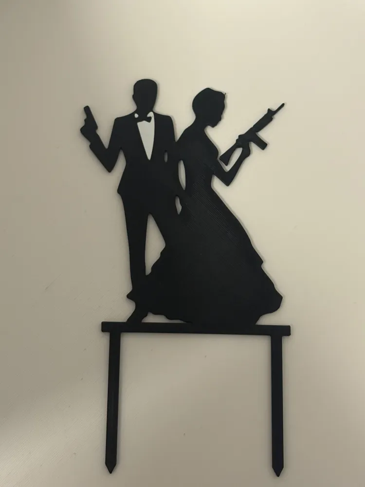 Wedding Cake Topper - Free 3D Print Model - MakerWorld