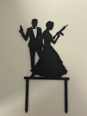Wedding Cake Topper - Free 3D Print Model - MakerWorld