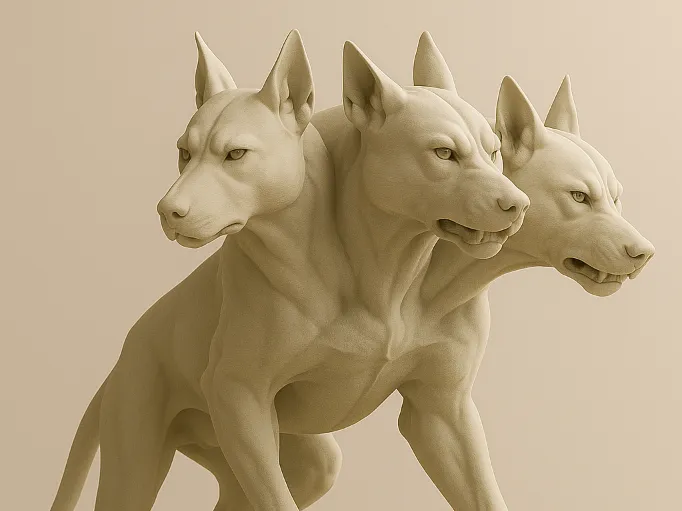 Cerberus Three-Headed Guardian Statue