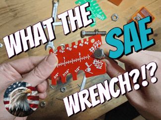 Wrench Bolt Nut SAE measuring tool (creditcard)