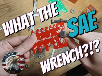 Wrench Bolt Nut SAE measuring tool (creditcard)