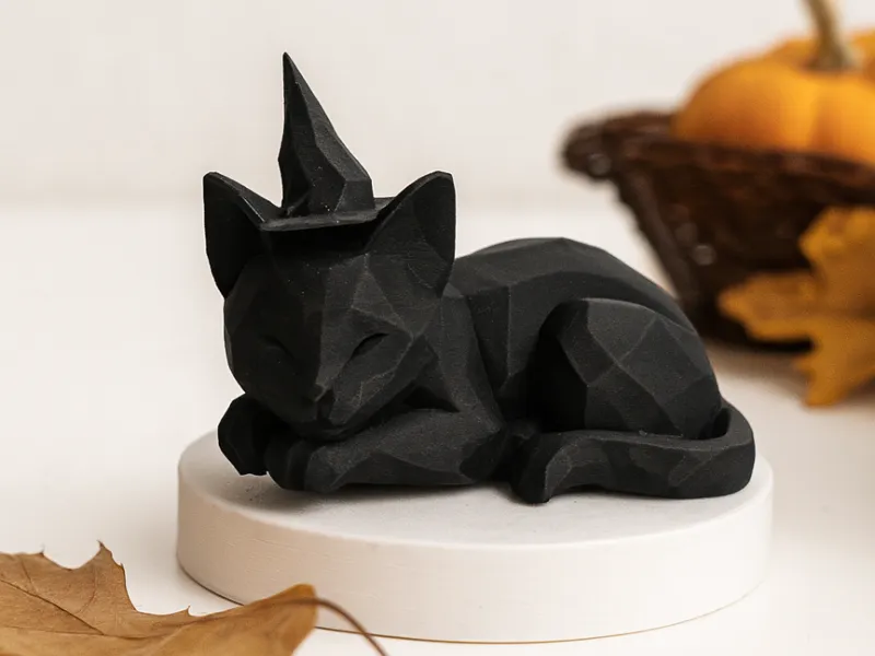 low poly cat hat