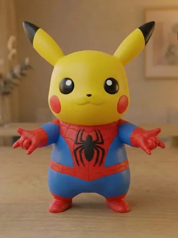 Accesorio para impresora 3D: Pikachu x SpiderMan Figurine AMS + No AMS Versions — vista de referencia 2