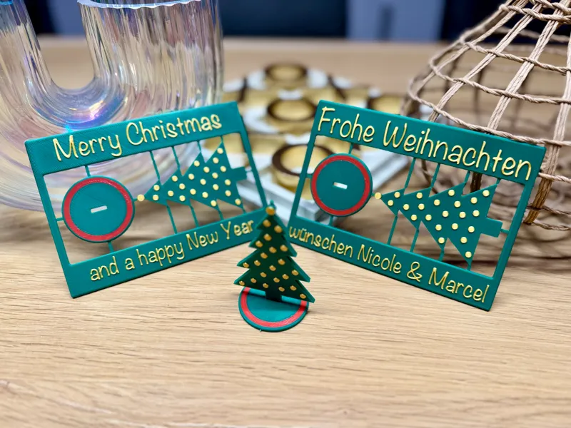 Weihnachtskarte mit eigener Schrift (Kit Kart)