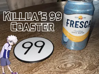 Killua's 99 Badge Coaster From Hunter x Hunter