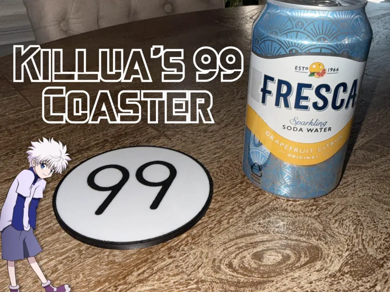 Killua's 99 Badge Coaster From Hunter x Hunter