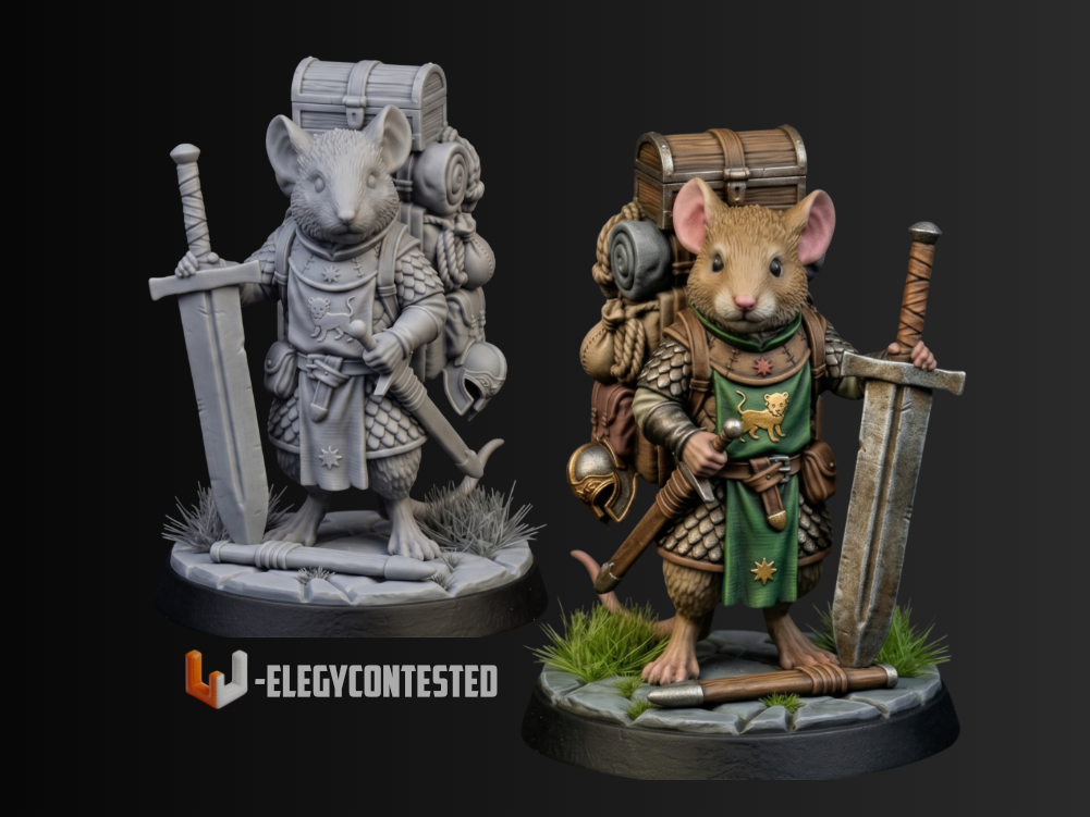 DnD Ready - Battlemaster Mice (39mm)