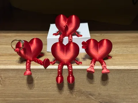 Articulated Hearts - 4 models - Valentine's Day view 3