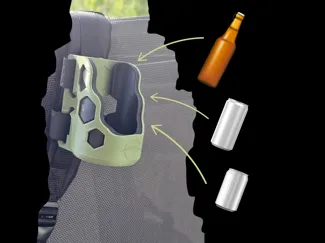 Dosenhalter Flaschenhalter für Rucksack Brustgurt