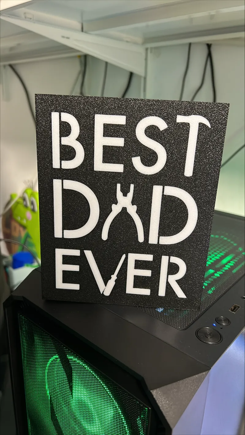 Best dad ever Led Lamp Box