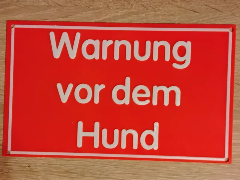 Warnung vor dem Hund