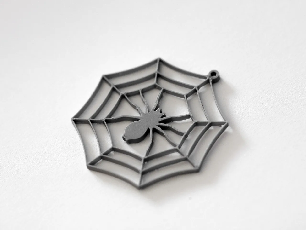 Spider web earring view 2