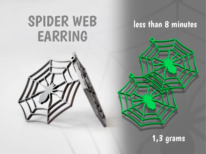 Spider web earring