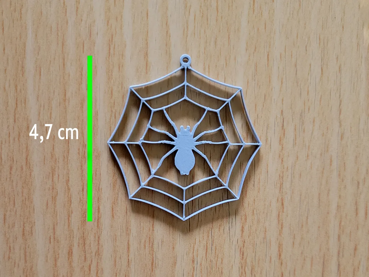 Spider web earring view 3