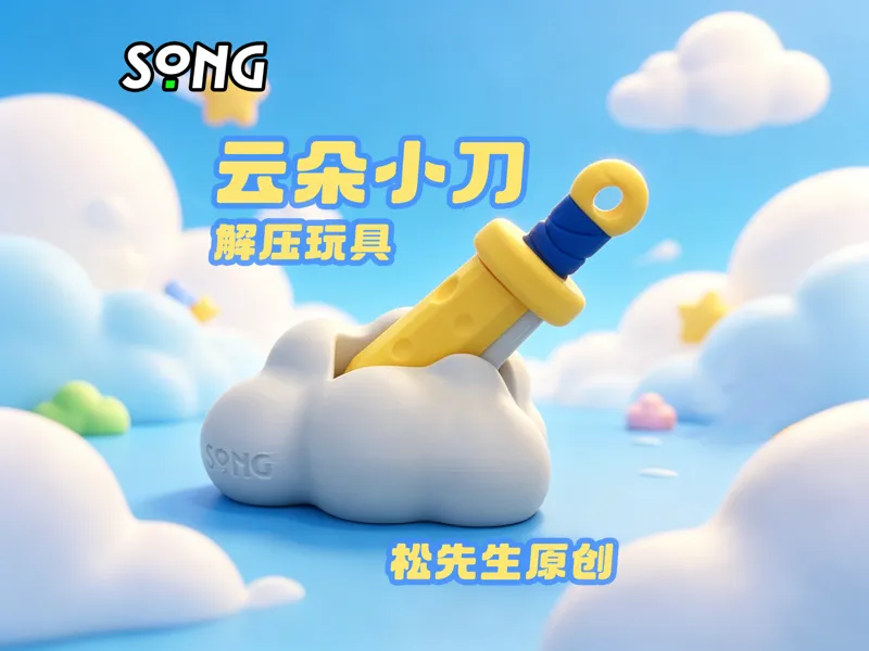 奶酪系列第二款-云朵奶酪刀，磁铁按压玩具