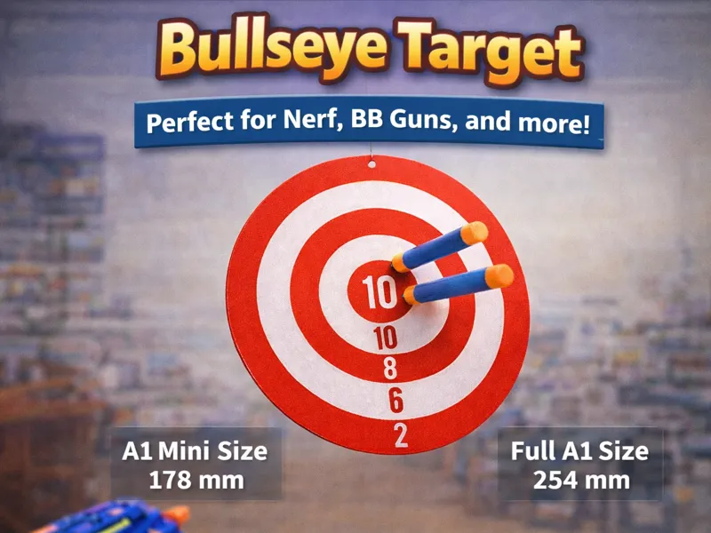Wall target round - BullsEye - Nerf , Airsoft