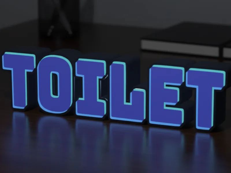 Toilet sign lightbox
