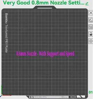 0.8mm Nozzle - 0.2mm LH - Support Settings - Speed