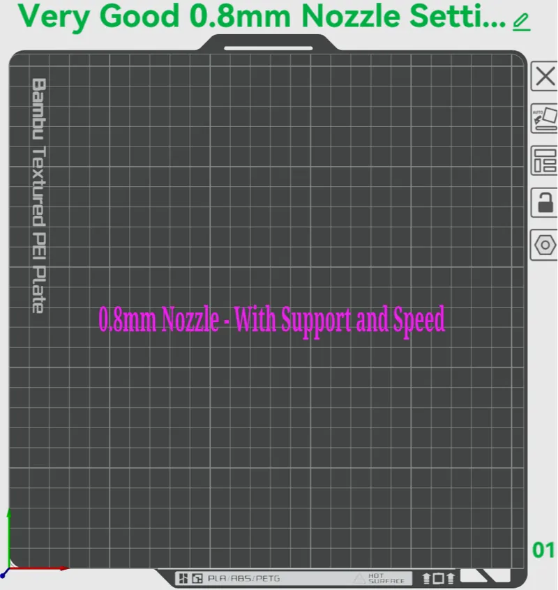 0.8mm Nozzle - 0.2mm LH - Support Settings - Speed