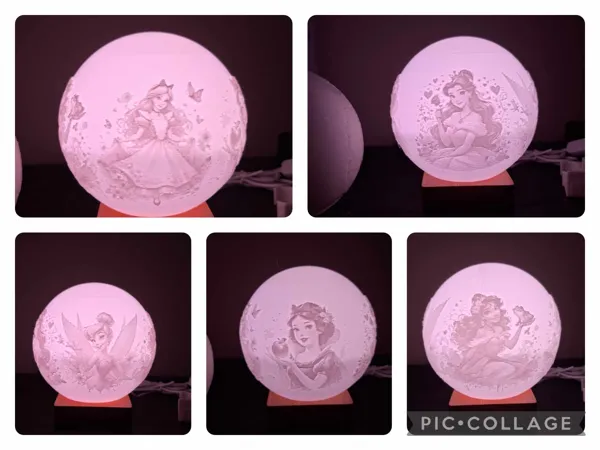 Lampe lune princesses 120 cm
