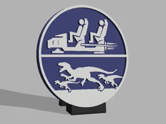 Velocicoaster Coin-Style Wall Art Sign (Fan Art)